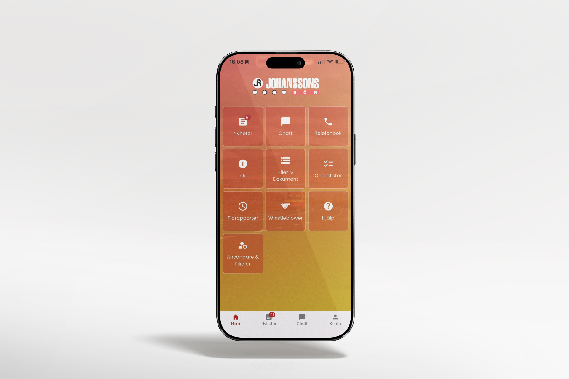 Johanssons Rör — app byggd av EZ Agency