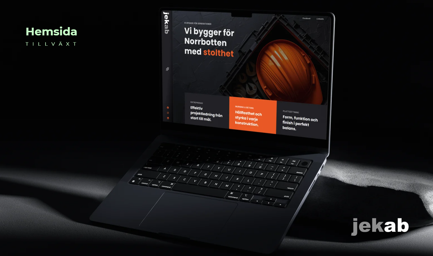 Jekab — hemsida byggd av EZ Agency